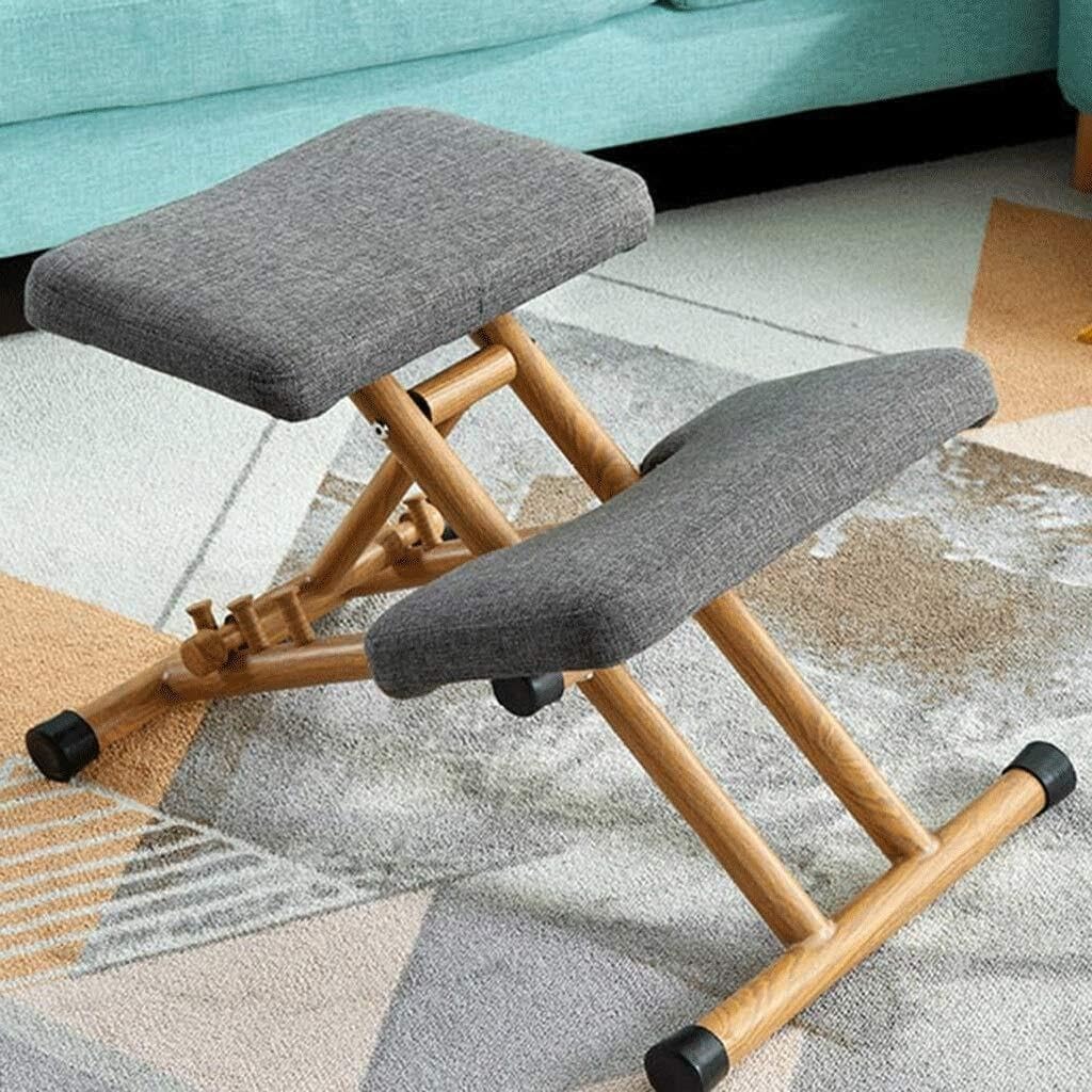 Height Adjustable Kneeling Posture Chair for Bad S & Neck Pain Relief, Ergonomic Rocking Kneeling Chair