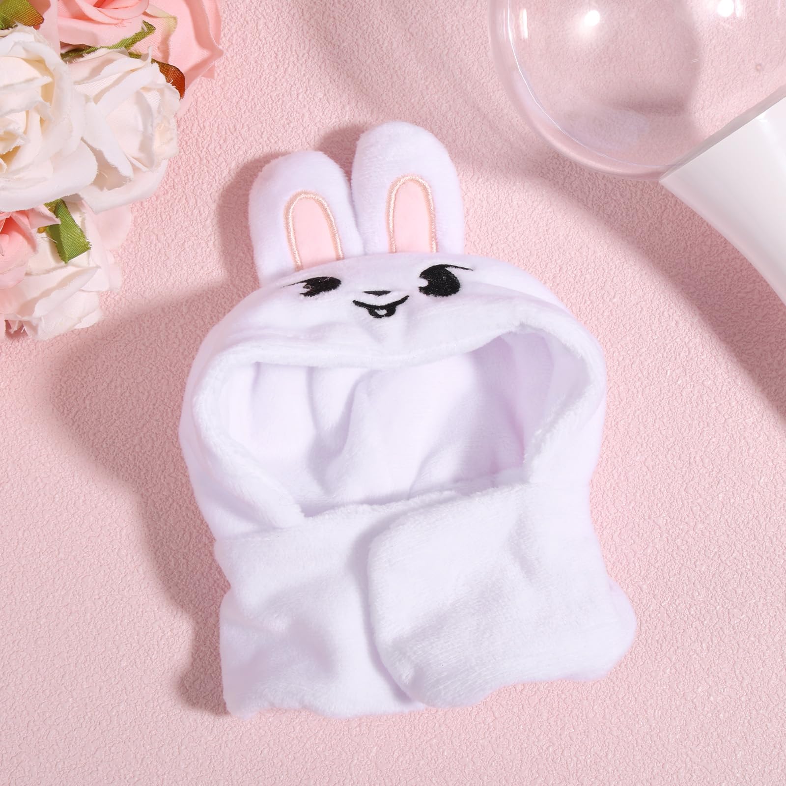 TOYMIS Lightstick Cover for SK Cartoon Character Lightstick Holder Soft Plush Cloth Support Display Holder Compatible with SK Light Stick Ver1.0/2.0 (White Rabbit) - Image 3