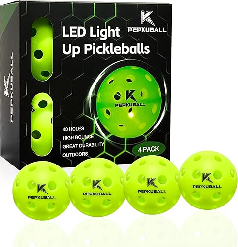 Miniatura 8 de Bolas de pickleball para interiores: 4 unidades, 8 unidades, 12 unidades | 40 hoyos para exteriores Pickleball, alta visibilidad y rebote, elegantes