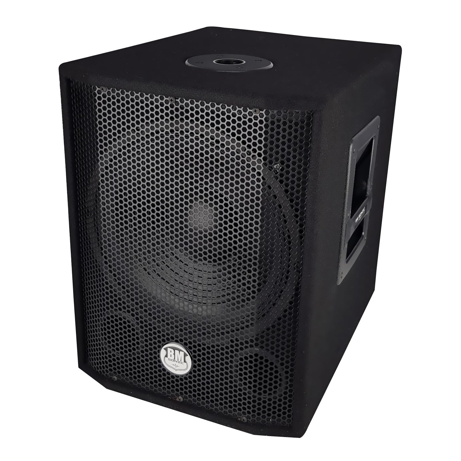BM SONIC Caisson bi-amplifié 600W 1208-SOLO Bluetooth USB Boomer 30cm 12" Réglages séparés Graves et aigus