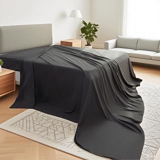 Queen Size Bedding Sheet Set, Luxury Soft Comfy Bed Sheets for Queen Size Bed, Breathable Microfiber Hotel Bedding for Women Men Teens, Easy to Fit, Wrinkle Free(Grey Set of 4)