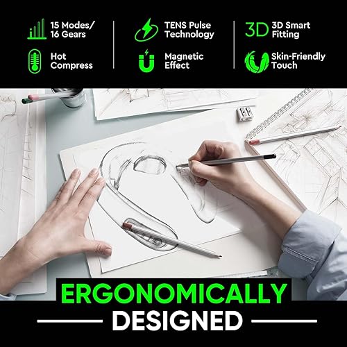 Miniatura 3 de Masajeador de cuello para aliviar el dolor de tejido profundo, masajeador inteligente de cuello con calor, dispositivo de drenaje linfático portátil