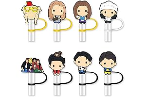 8Pcs Friends Straw Cover for Tumbler Cap, Friends Straw Topper