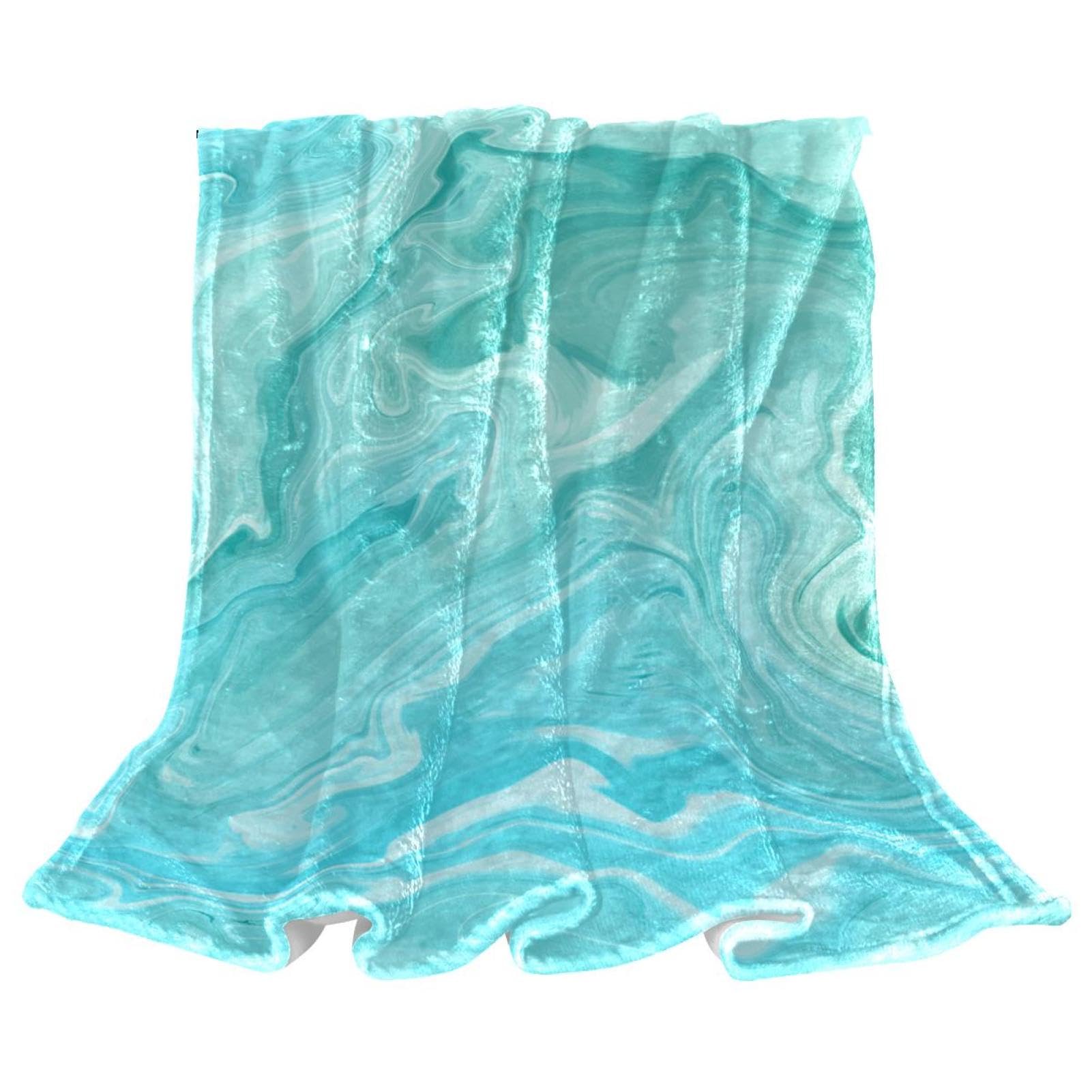 Couverture Polaire Marbré Douce Plaid Microfibre Jeté de Canapé