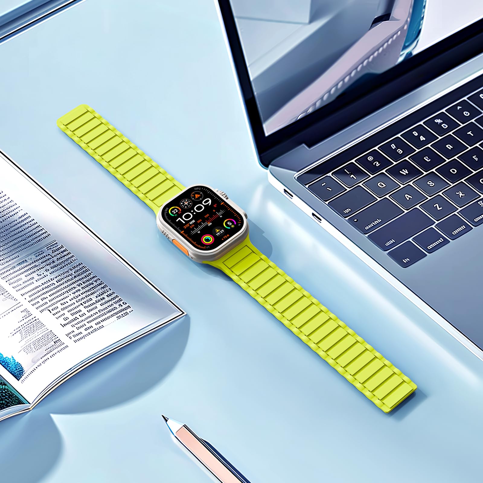 THWALK Solo Loop - Correa deportiva de silicona compatible con Apple Watch Ultra 3/2/1 de 49 mm, Series 11/10 46/42 mm, 9/8/7 45/41 mm, SE 6/5/4 44/40 mm, 3/2/1 42/38 mm