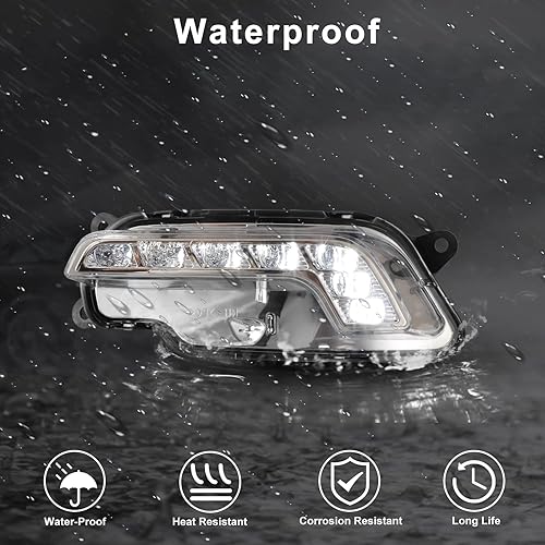 Miniatura 3 de ROXX Conjunto de luces antiniebla para Mercedes-Benz 2010-2016 E350/E550 / 2010-2015 E63 AMG, luces antiniebla LED de conducción OEM reemplazo con