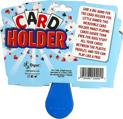 Miniatura 2 de Regal Games Paquete de 4 tarjeteros para jugar a las cartas, tarjetero para niños con paletas de plástico, ideal para diversión familiar y noche de