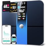 Smart Scale for Body Weight and Fat Percentage FSA&HSA Eligible, 3.5" TFT Color Display High Precision Digital Bathroom Scale BMI Heart Rate 22 Body Composition Analyzer Sync with Fitness App