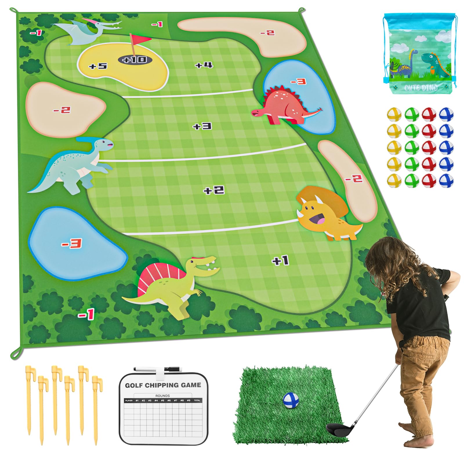 Amazon.co.jp: Battle Royale ゴルフゲーム 粘着性ゴルフマット付き