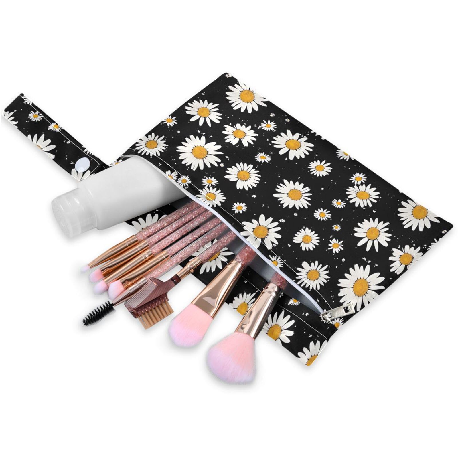 Coikll Wet Dry Bags for Cloth Diaper 2 Pack Waterproof Yoga Gym Bag for Swimsuit Wet Clothes Baby Items-?Daisy Pattern?