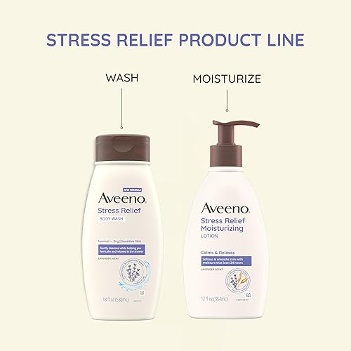 Miniatura 7 de Aveeno Gel corporal para aliviar el estrés con avena relajante limpia e hidrata suavemente con aroma a lavanda aceites esenciales de manzanilla e