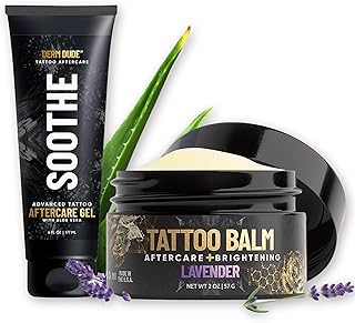 Derm Dude Tattoo Aftercare Set | With Lavender Brightening Balm & Advanc...