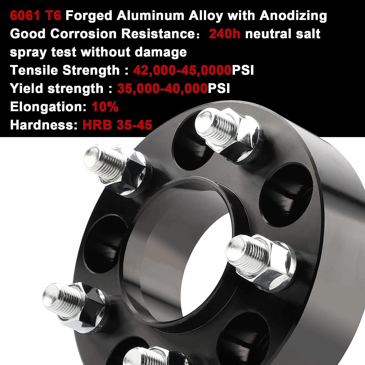 Richeer 5x4.5 Hub Centric Wheel Spacer for 2020-2021 Explore 2015-2021 Mustang, 1.5 inch 5x114.3 mm Wheel Spacers with 14x1.5 Studs & 70.5mm Center Bore