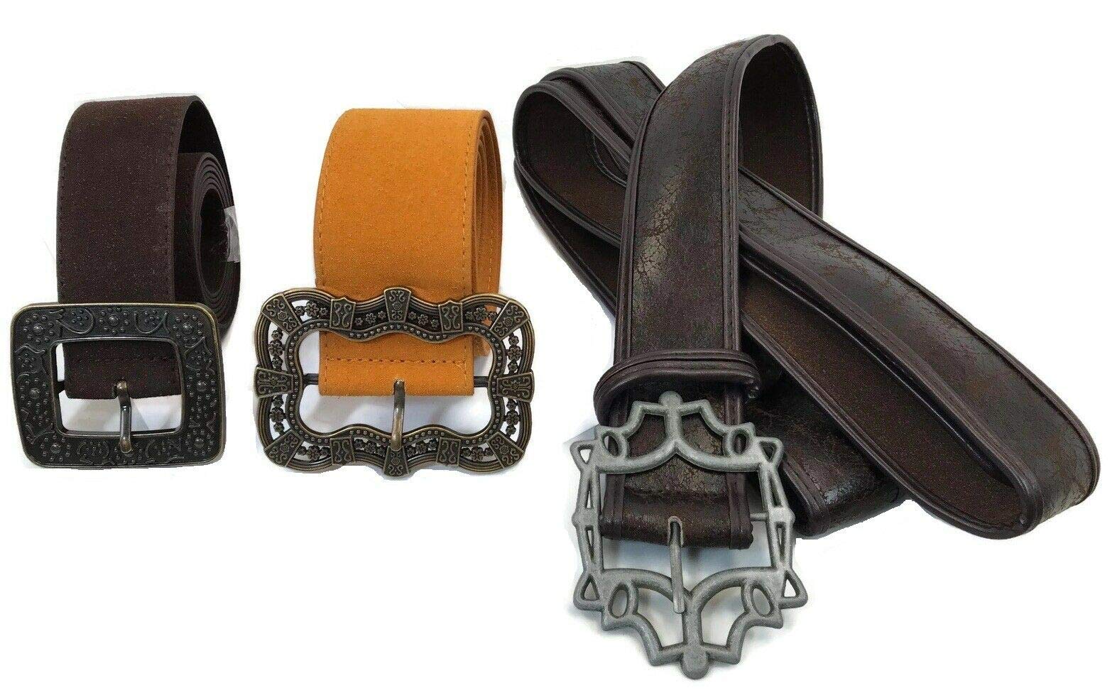 [thecostumebase] メンズ ジャック・スパロウ日+フラワー+ 3つのウエストベルトの小道具Baldric剣海賊ベルトセット Mサイズ