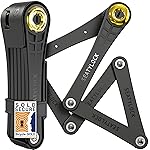 Seatylock FoldyLock Classic Folding Bike Lock - Patented 16/18 High Security Sold Secure Gold Bicycle Lock - Heavy Duty Anti Theft Secure Guard with Keys & Case Mount - 39.4