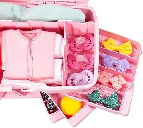 Miniatura 6 de Best Kept Estuche de transporte portátil Organizador de pañales Plástico Caja de almacenamiento portátil Baby Shower para niña Artículos