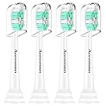 Aoremon Replacement Heads for Philips Sonicare C2 C1-4Pcs Brush Heads Compatible with All Phillips Sonicare Click-on Eltectric Toothbrush Model