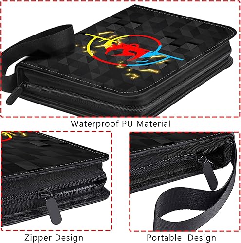 Miniatura 2 de OTUCO Carpeta de tarjetas con 4 bolsillos 480 bolsillos colección de tarjetas coleccionables con mangas soporte para álbum de coleccionista de