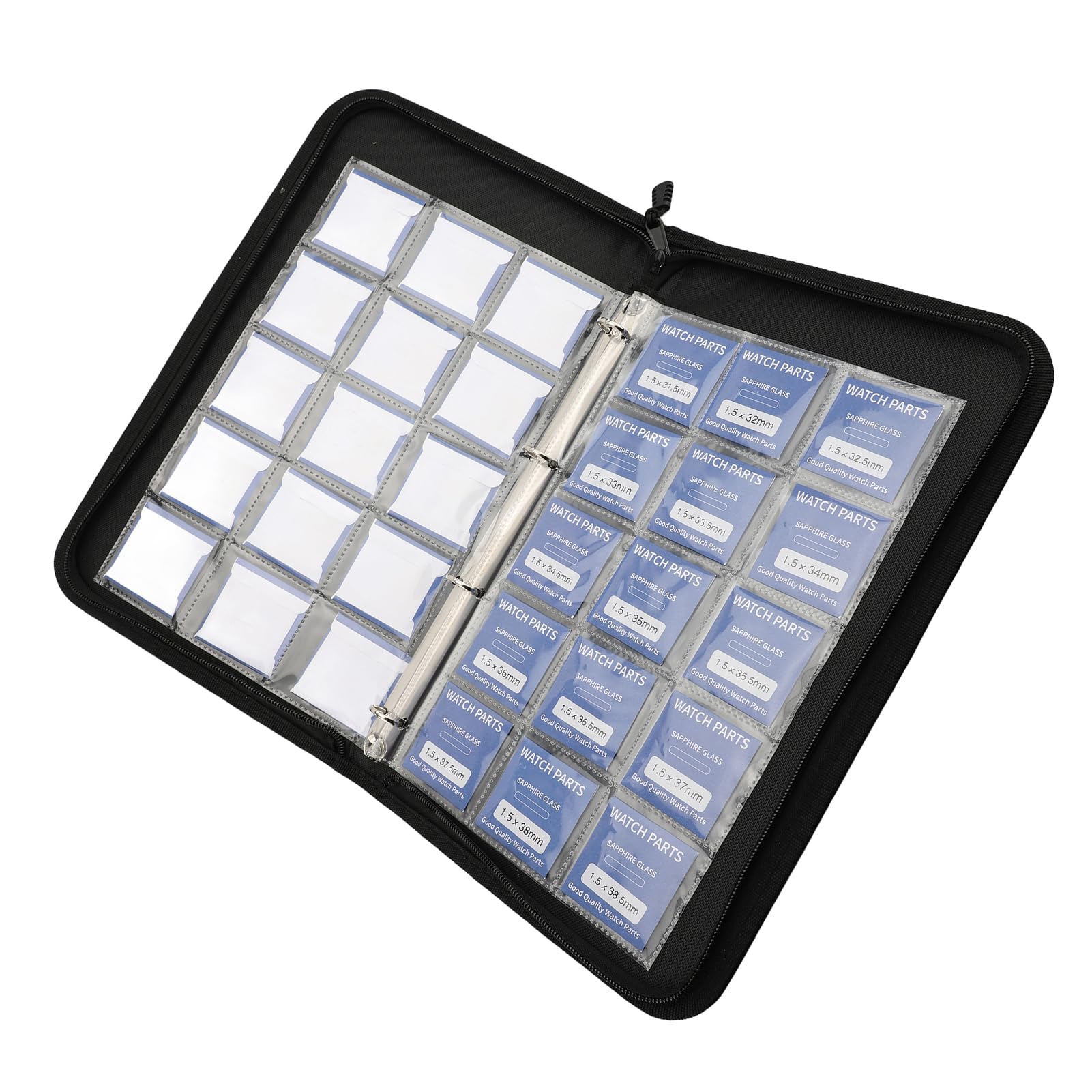 Saphirglas Uhrenobjektiv 33pcs Hohe Transparenz Durable Runde Flache Uhr Spiegel Ersatz für Uhrmacher 24-40mm