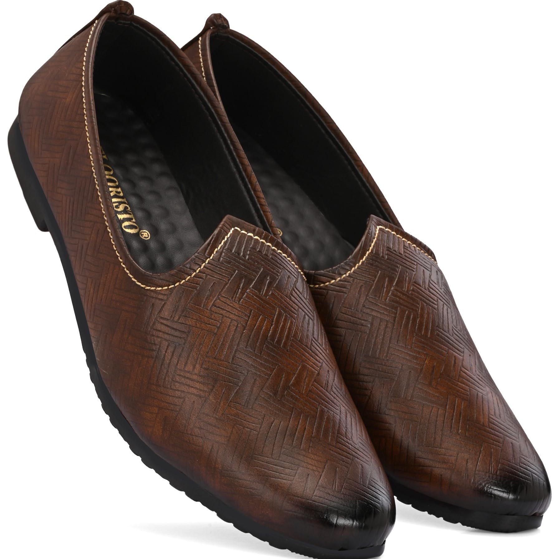 flooristo Men Lightweight Ethnic Mojaris Juttis for Wedding Party-picture-29