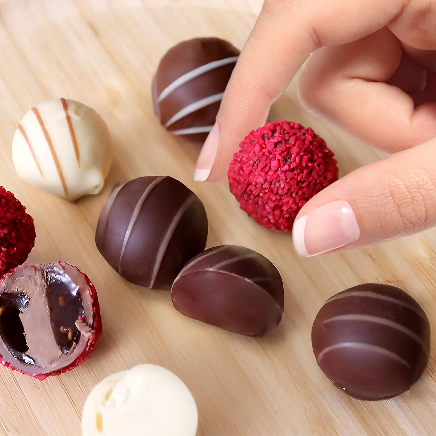 Luxury Handmade Chocolate Gift Box – Decadent Truffles & Assorted Chocolates in Elegant Packaging – The Perfect Holiday & Christmas Gift for Chocolate Lovers (16 Pieces)
