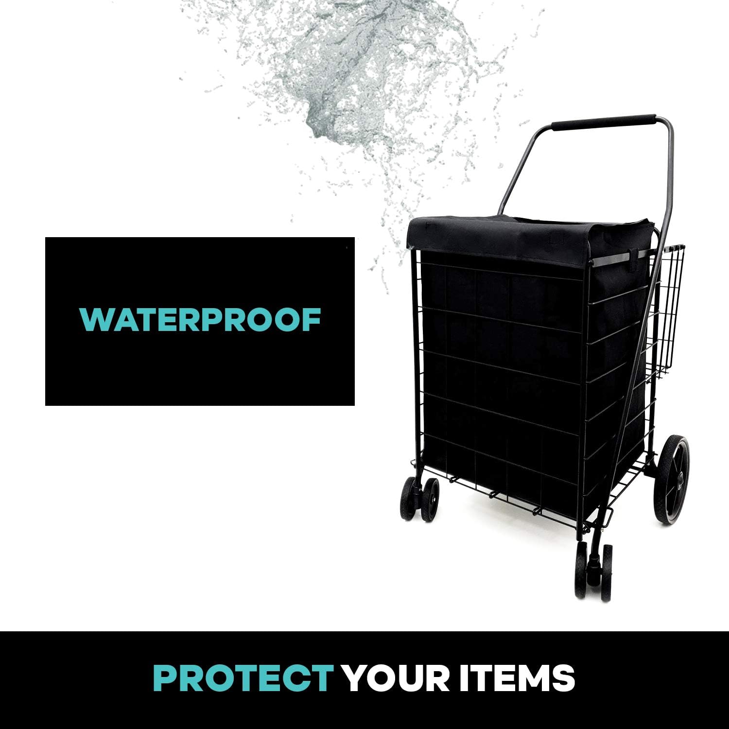 Flat Folding Cart for Groceries or Laundry M-2029