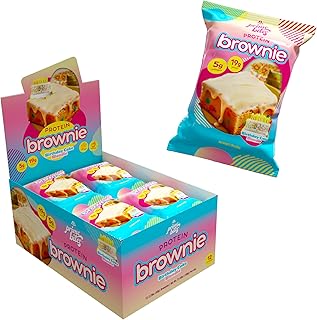 Prime Bites High Protein Brownie (12 Per Box, Birthday Cake Blondie) - 19g of Protein, 5g of Collagen, Gluten Free, Low Sugar Treat, Delicious Protein Snack