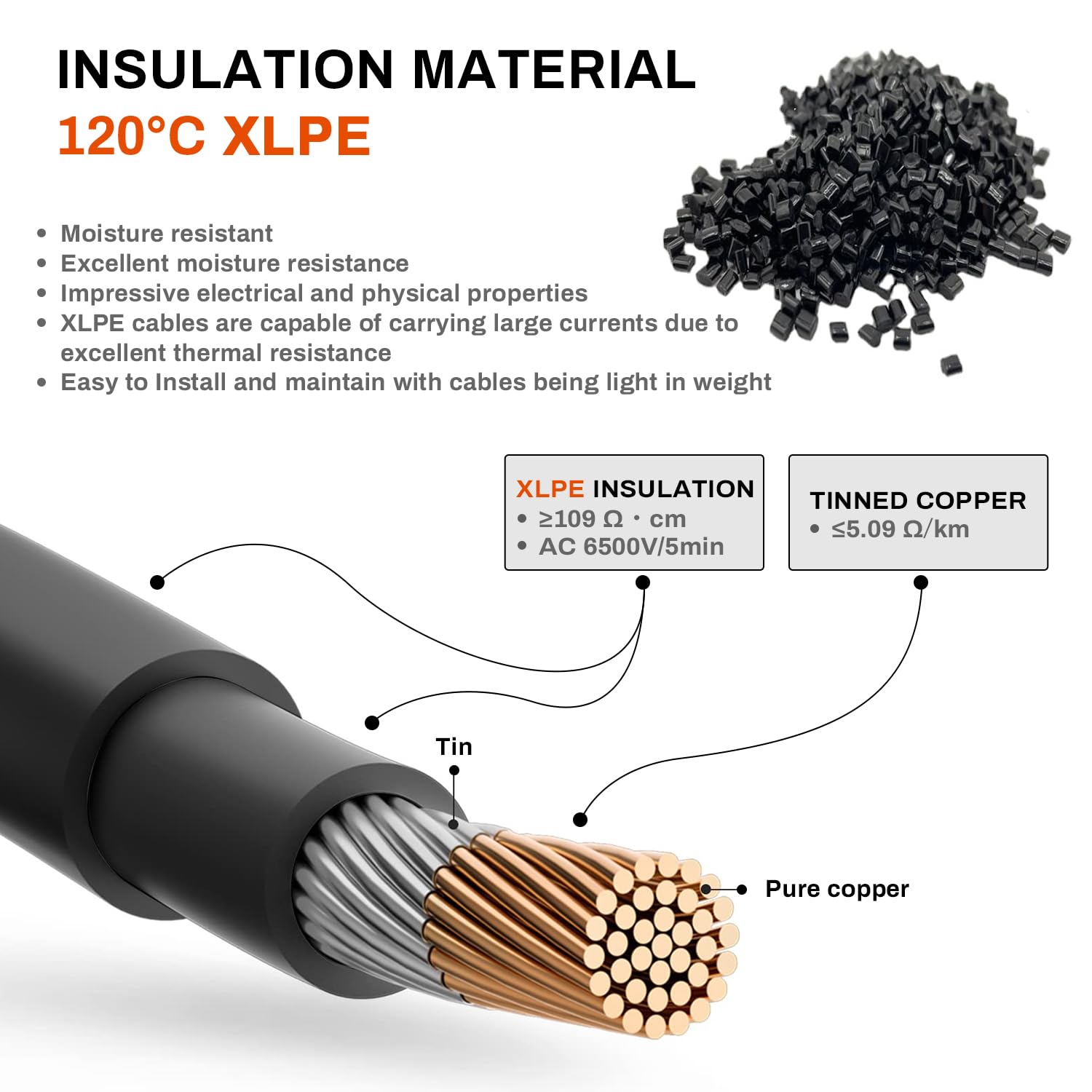 Cavo XT60 Femmina 5M 12 AWG to Solare Connettore 4mm² (12AWG) Cavo Prolunga Adattatore XT60 per Centrale Elettrica Portatile e Batteria Backup - 4