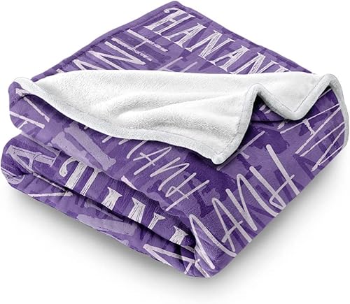 Vista 4 de WOMB Manta de bebé personalizada con nombre, manta de nombre personalizado para niños adultos, regalo de cumpleaños/Navidad/hito para niños, niñas