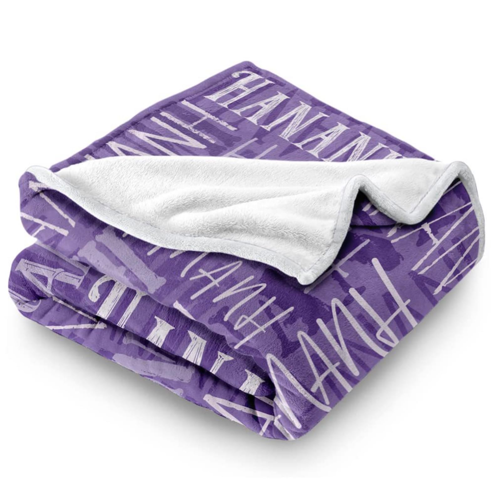 WOMB Manta personalizada con nombre, manta personalizada para niñas, manta de franela para cama, regalo para adultos y niños (180 x 200 cm)
