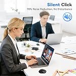 TECKNET Bluetooth Wireless Mouse(BT5.2/3.0 & 2.4G), Silent Click Computer Mouse, 5-Level Adjustable DPI, Ergonomic Portable Computer Mouse for Laptop, PC, Mac, Chromebook – Black