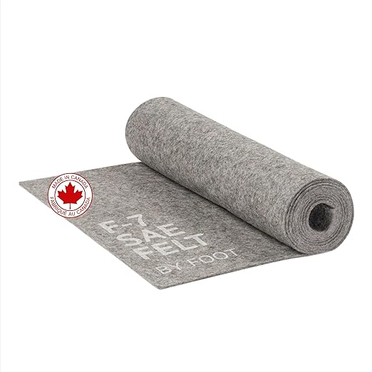 The Felt Store F-7 Industrial Felt – 72 Inch Wide x 3 Foot Long x 1/4 Inch Thick – SAE Pressed Felt for Automotive, Construction, Machinery Components