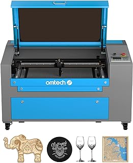 OMTech 60W CO2 Laser Engraver, 16"x24" Laser Engraving Machine with 2 Way Pass Air Assist Digital Control Panel RDWorks, Commercial Laser Cutter Cutting Etching Machine for Wood Glass Acrylic More