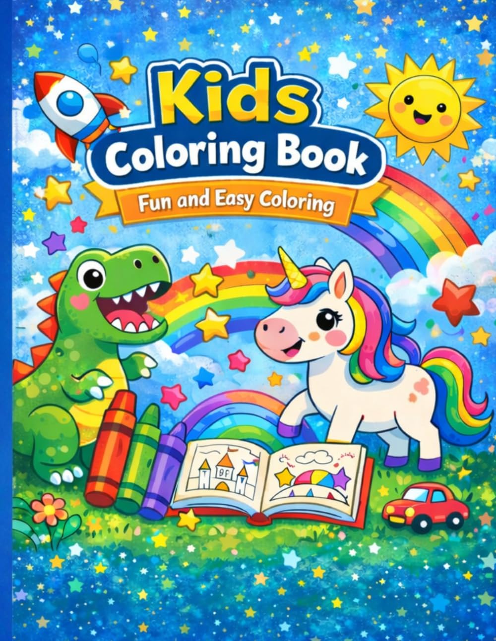 Kids coloring book: Fun and easy coloring