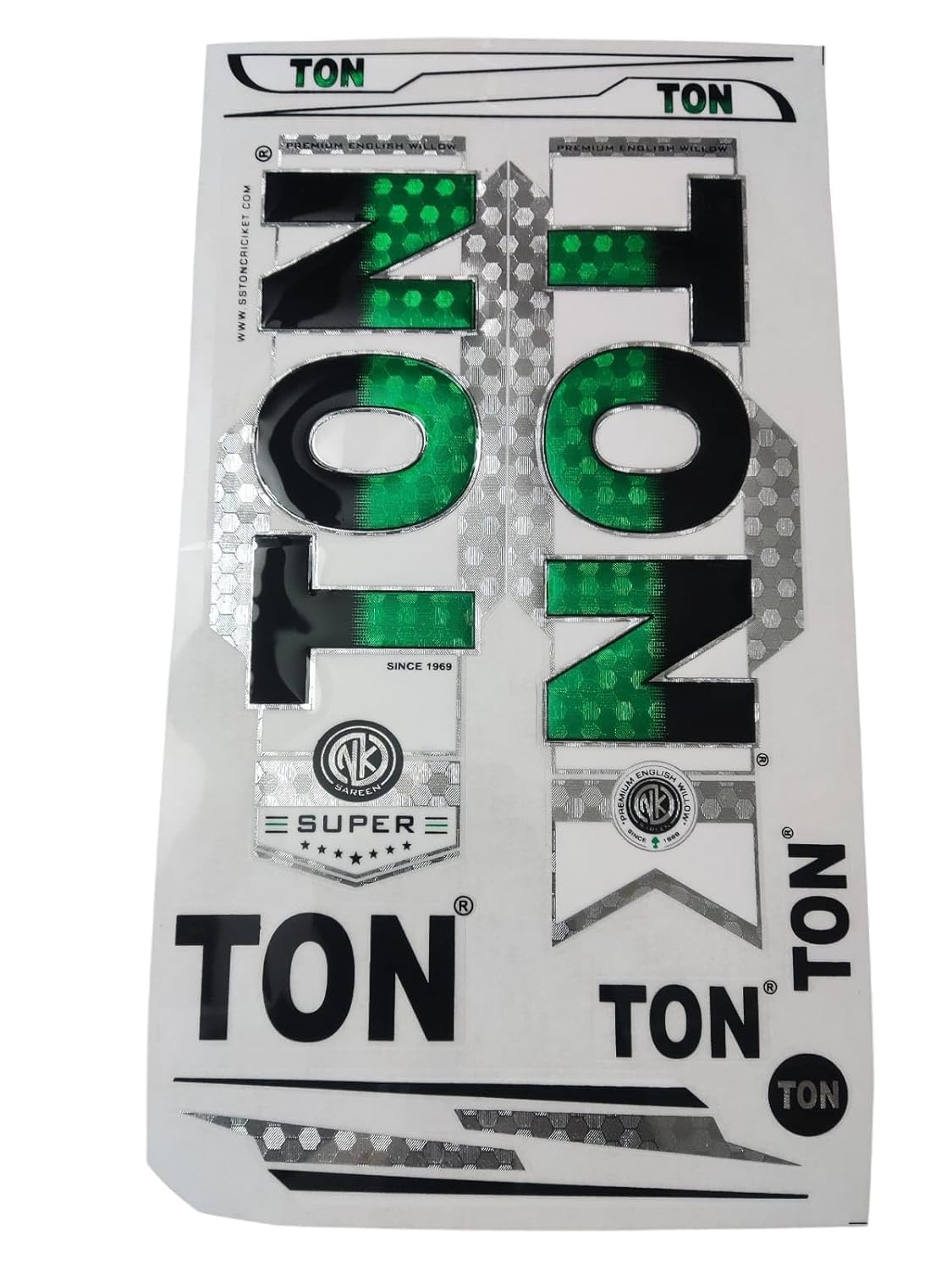 3D MSTR Edition | English Willow | Embossed Cricket Bat Sticker | Blue-image-41