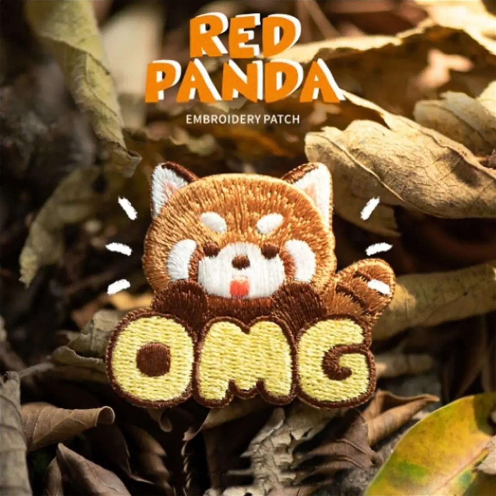 Toppe ricamate panda rosso carino da 10 pezzi Per I Vestiti