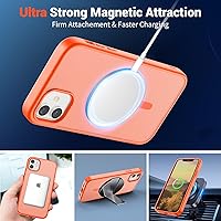 Vista 356 de SUPFINE Funda magnética para iPhone 11 (compatible con MagSafe) (protección contra caídas de grado militar), translúcida mate a prueba de golpes