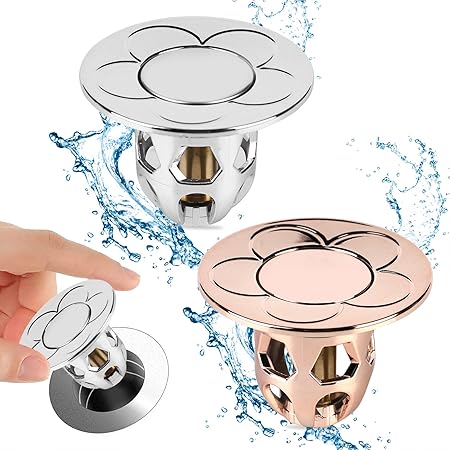 Set 3 Tappi Lavandino Pop-Up In Metallo - Per Bagno, Cucina E Bidet | Facile Installazione - Foto 10