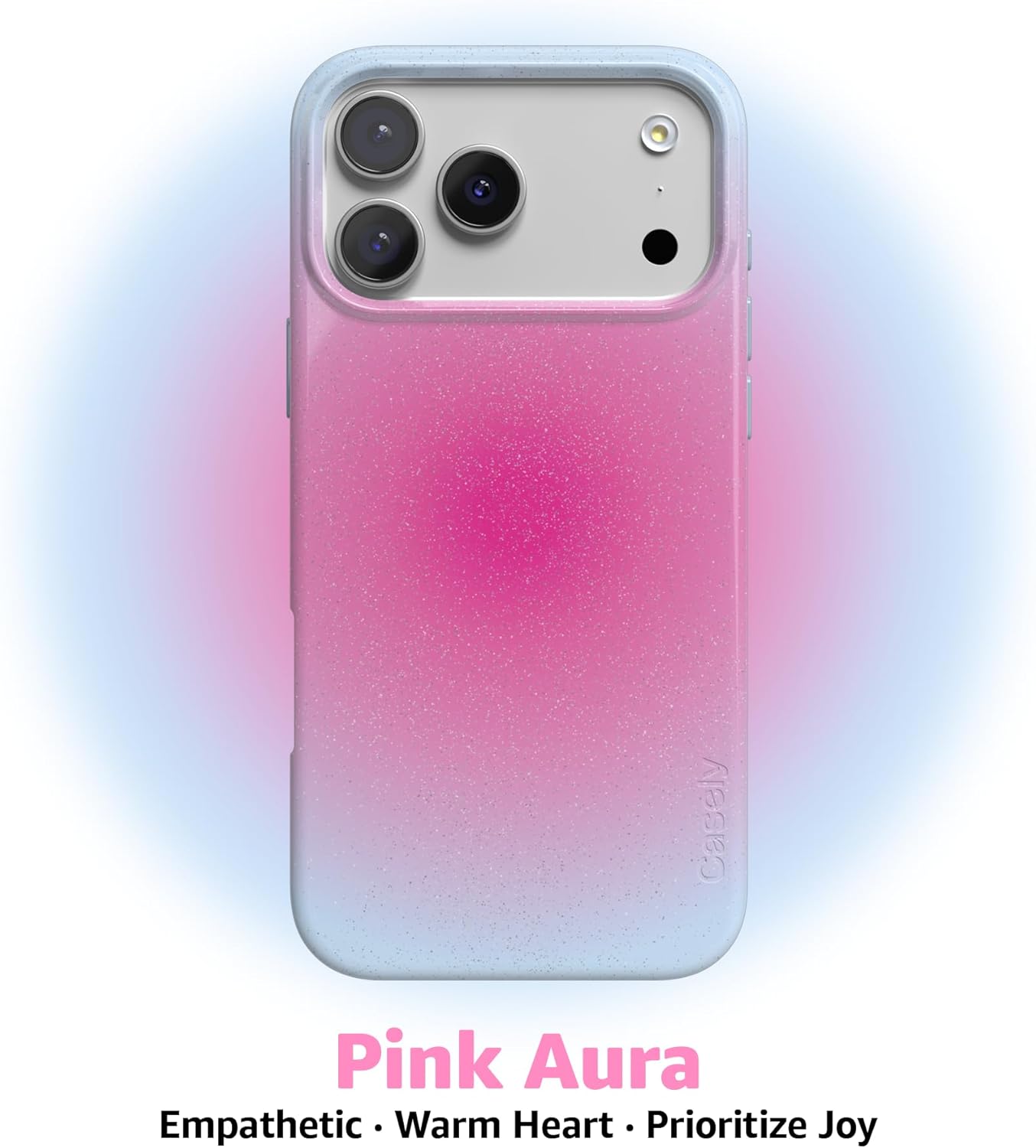 Casely iPhone 17 Pro Max Case | Radiant Love | Pink Aura | Compatible with MagSafe | Classic Ultra Slim Design