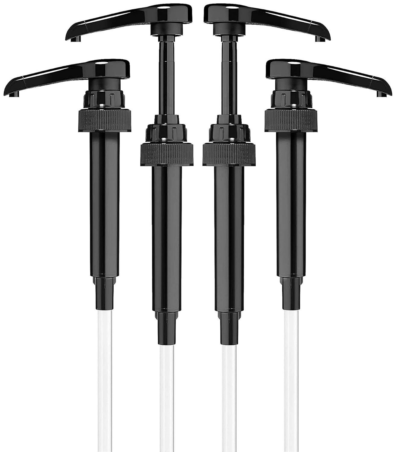 Amazon.com: 4-Pack Black Coffee Syrup Pumps, Fits 750ml 25.4oz Bottles ...