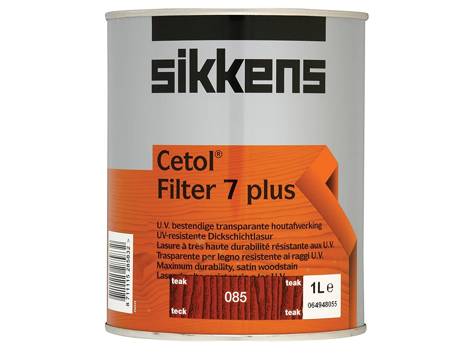 Sikkens Filter 7 Plus - "Long Life" Dickschichtlasur für außen 1 Liter Teak 085"