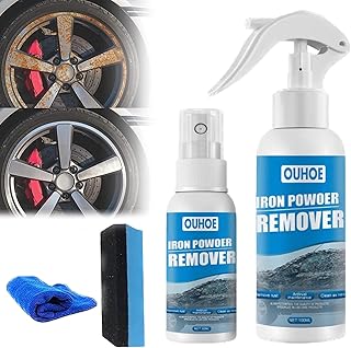 OUHOE Iron Powder Remover, OUHOE Car Rust Removal Spray 100ml, OUHOE Car Rust Remover Spray Metal Surface Chrome Paint Car Cleaning, Iron Powder Remover for Car (30ML+100ML)