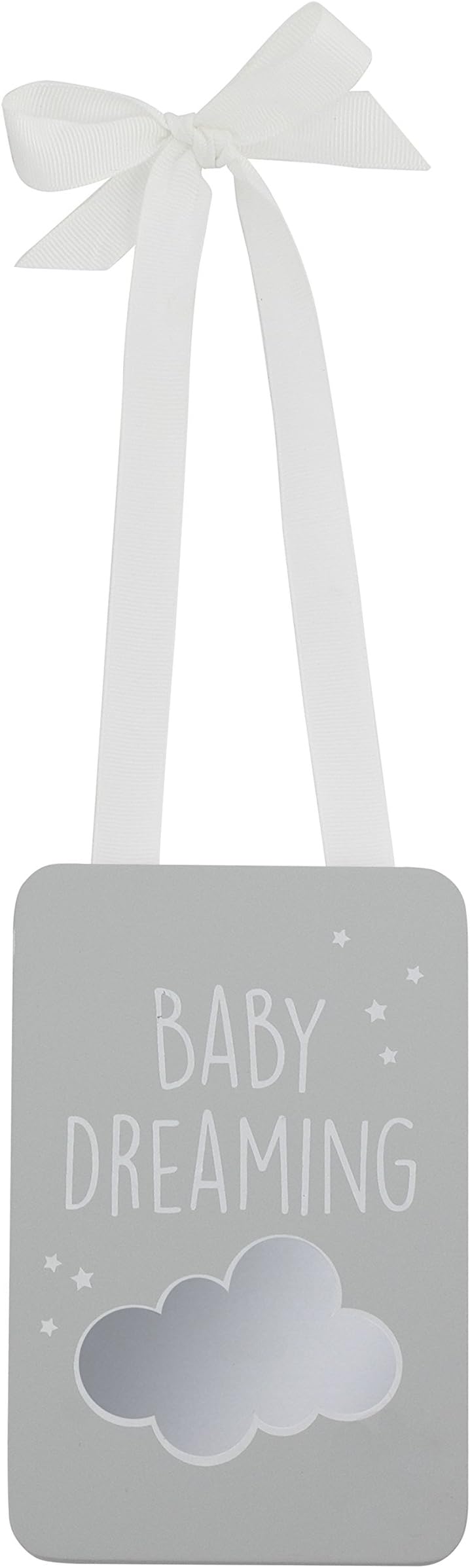 Beriwinkle Baby Door Hanger for Newborn Girls or Boys, Unique Baby Shower Gift for Registry, Memorable Keepsake Door Hnager for Room Wall or Nursery Décor, Grey