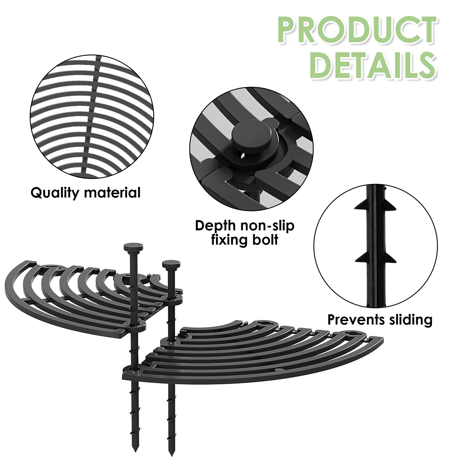 Mocoli 4 Stück Blumentopfgitter, Blumentopfschutz 30cm Und 52cm Pflanzenschutz Baby Katze Pflanzenschutzgitter Mit 40 Tiefen Pfählen Schneidbarer Schützt Vor Tieren Die Erde In Töpfen Umgraben - Foto 5