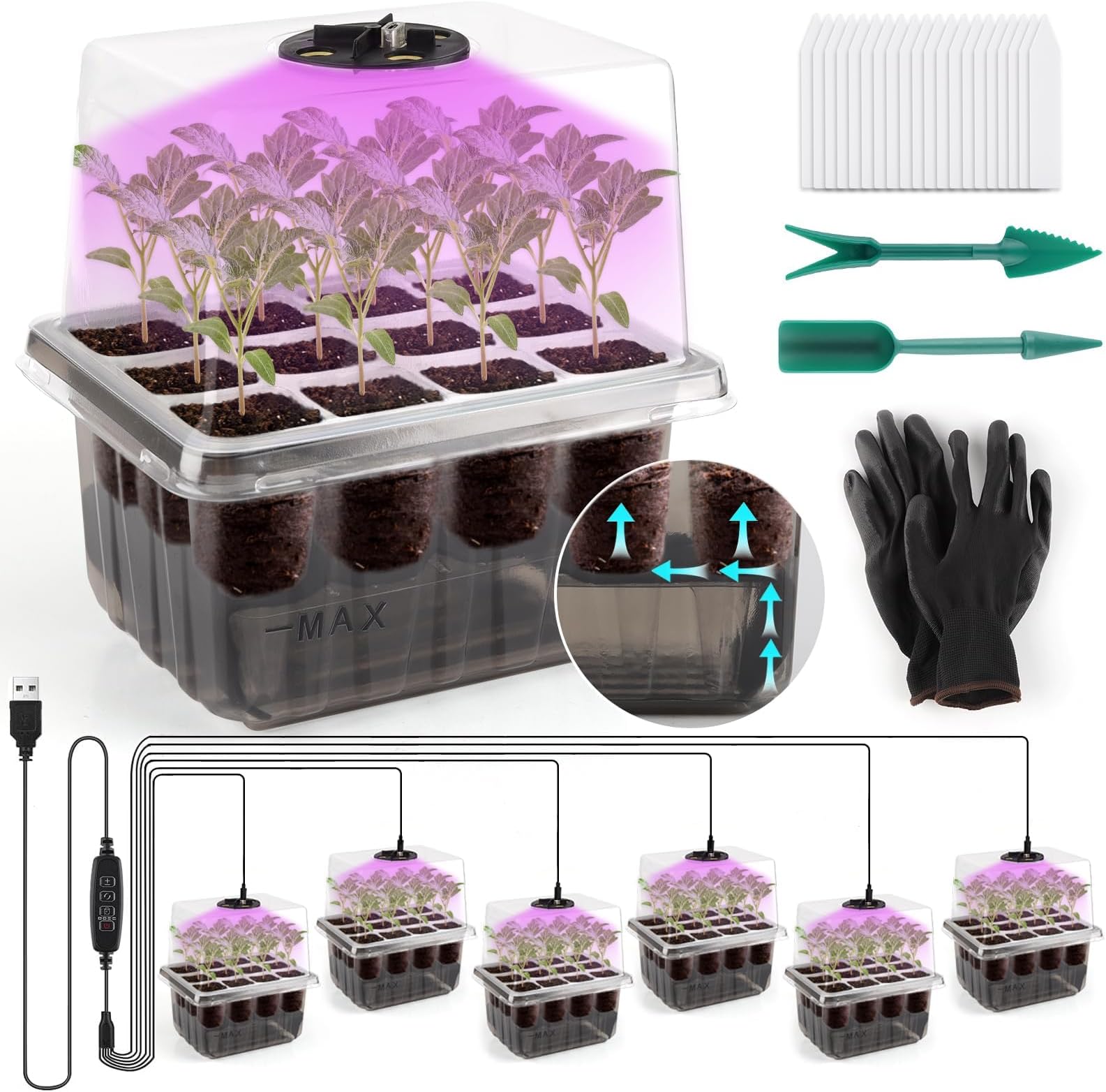 Hoss Tools 24Cell Seed Starting Tray Sturdy and Built