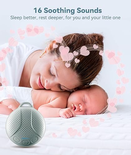Miniatura 4 de Máquina de ruido blanco para bebés y niños - Chupete de sueño para bebés  Máquina de sonido portátil con luz nocturna para guardería  16 sonidos
