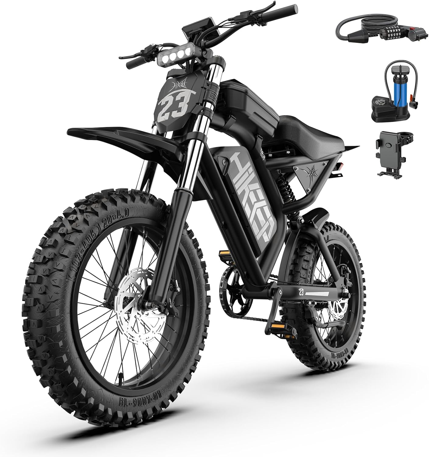 48/52V 15.6/25/40AH Fat Tire Electric Bike for Adults, UL2849 Certified 90% Pre-Assembled Folding E-Bike with Removable Battery & Cargo Rack