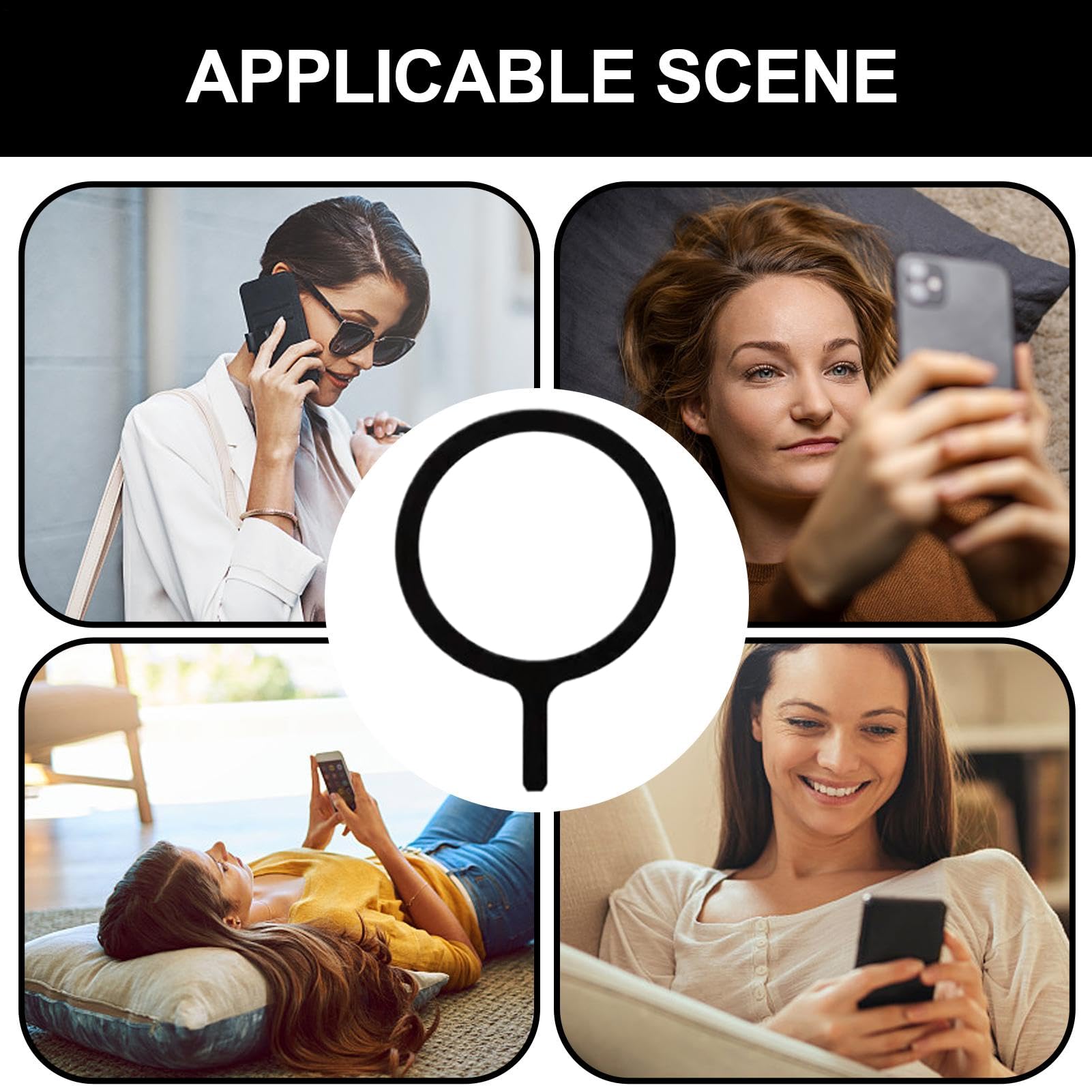 Autocollant magnétique pour coque de téléphone – Feuille magnétique ultra fine, adaptateurs de support de charge, disque métallique adhésif durable