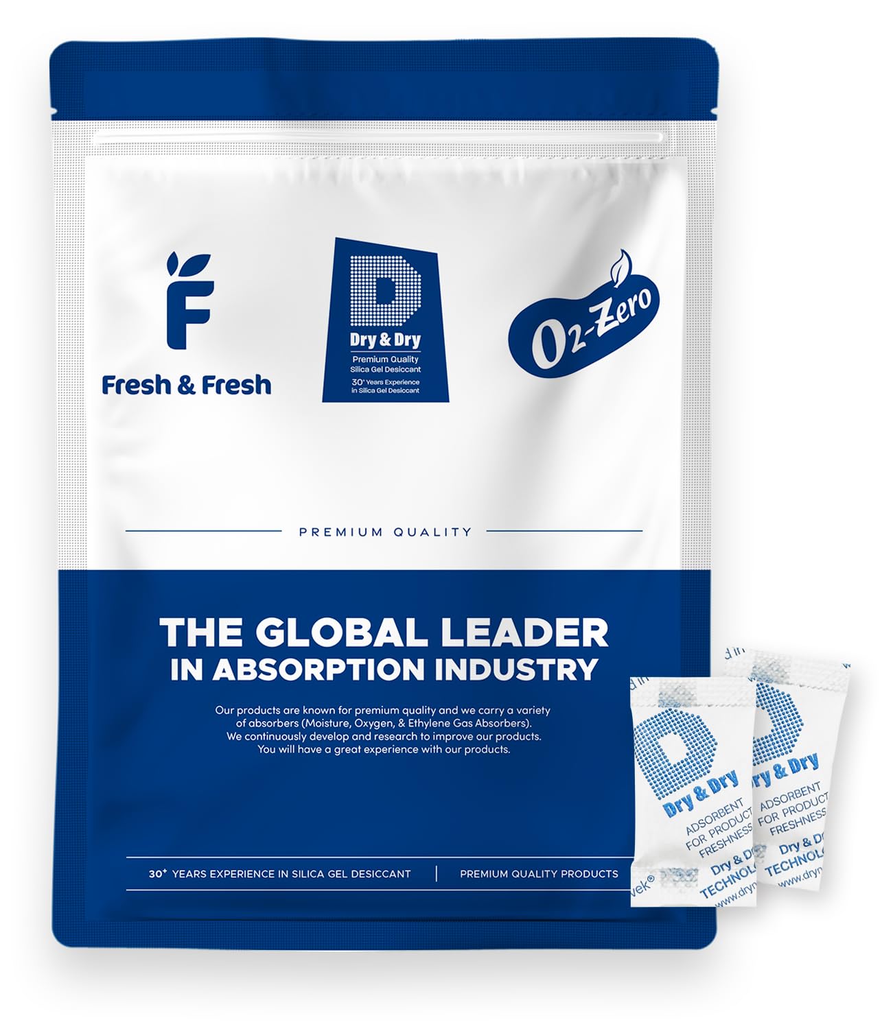 Dry & Dry 0.5 Gram[1000 Packets] Food & Pharmaceutical Safe Silica Gel Packs Desiccants - Rechargeable Tyvek® Silica Gel Packets, Moisture Absorbers, Desiccants Packets, Silica Gel