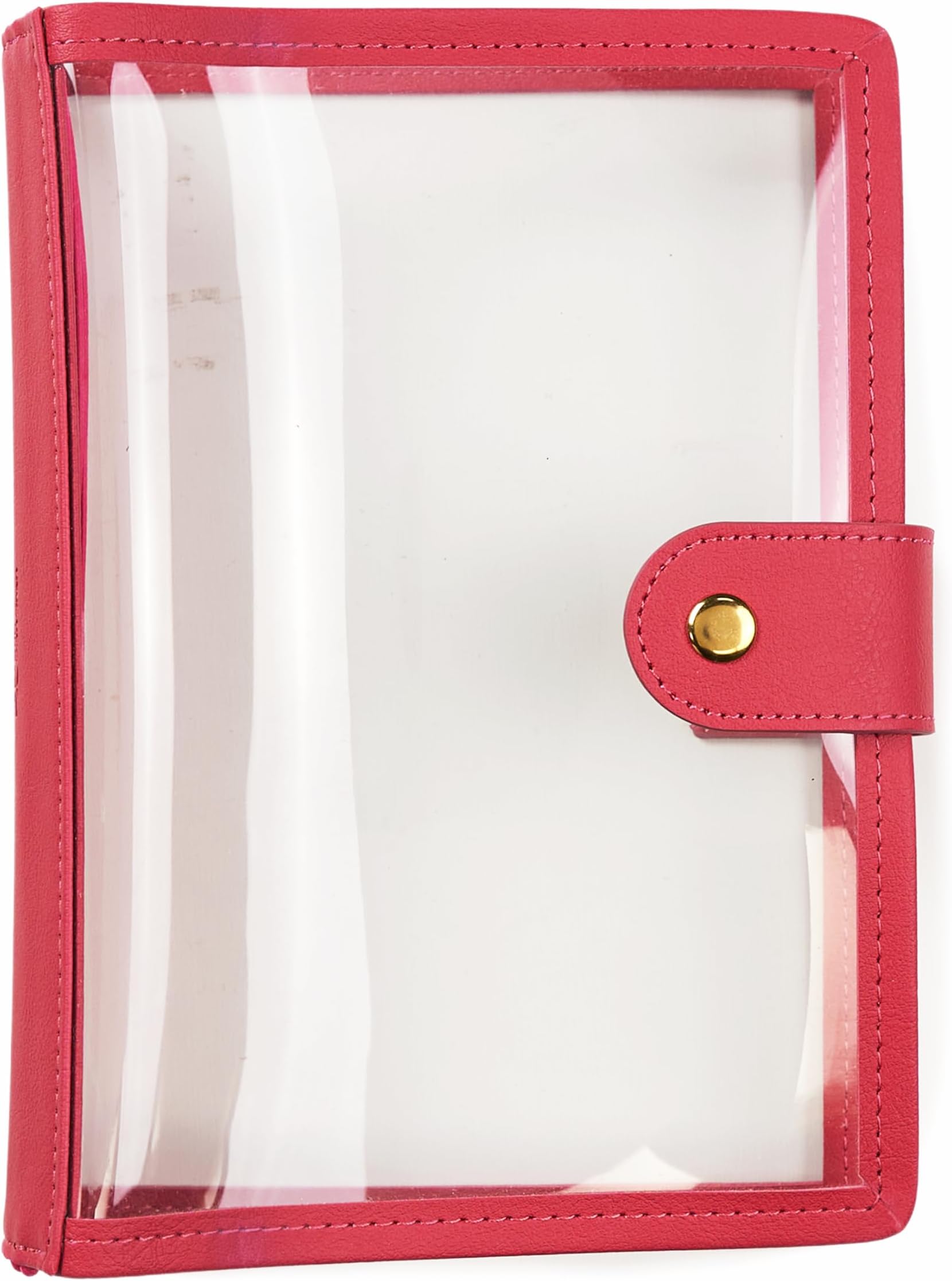 Erin CondrenClear Petite Planner Folio, Fuchsia PVC Cover for Petite Planners & Journals, Durable Travel Organizer with Elastic Bands, Stylish Portable Planning System